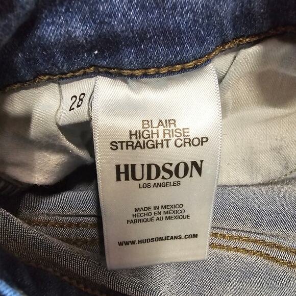 Hudson Blair High Rise Straight Crop Jeans Women's Size 28 354144 - Picture 4 of 8
